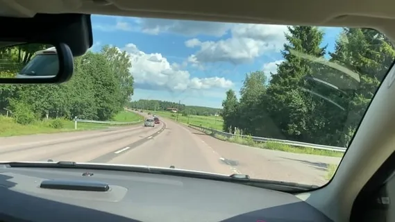 驾驶, 汽车, 夏天, 瑞典, 旅行, 路, 假期, 运输