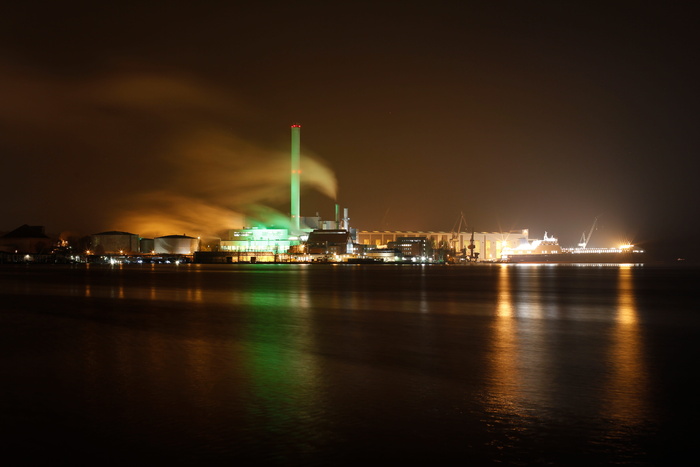 高清唯美城市夜景江边夜景