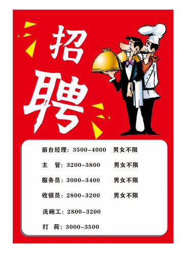 Backup_of_招聘广告 车贴 红底招聘  未转曲cdr矢量模版下载