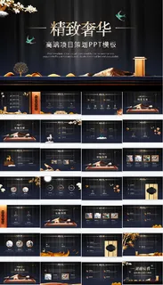 精致奢华商务汇报PPT