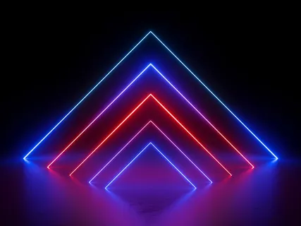 立体空间彩色炫丽光线高清背景图 菱形