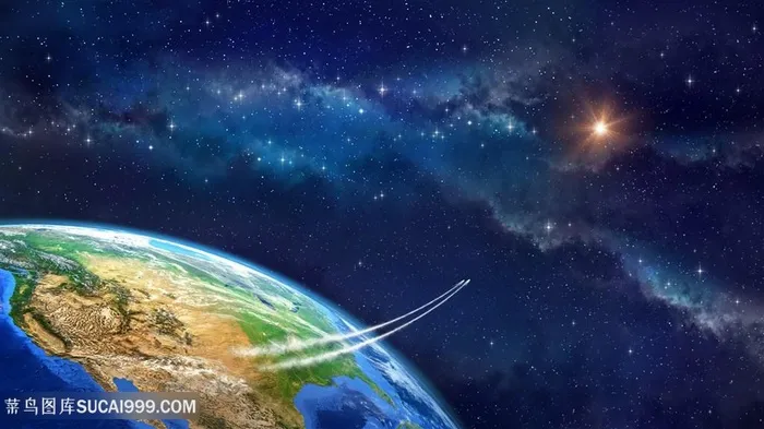 地球漩涡与宇宙景色高清图片