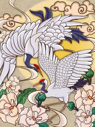 中式古典国潮来袭海报展板宣传背景图PSD设计PS模板素材