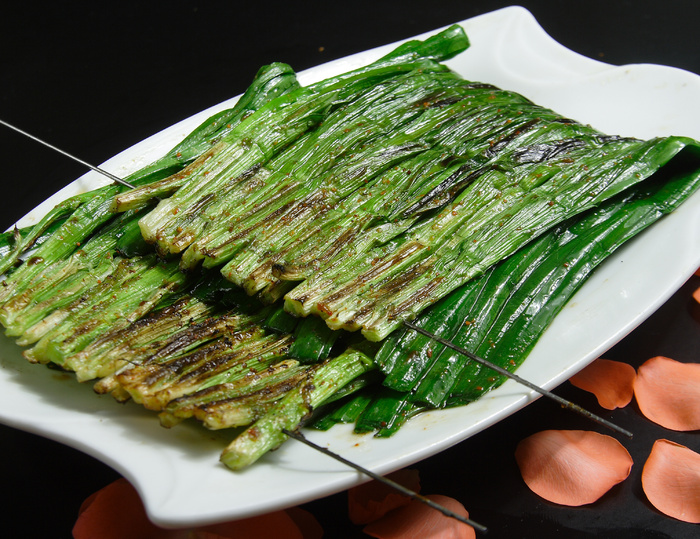 烤韭菜餐饮菜单烧烤烤串高清图