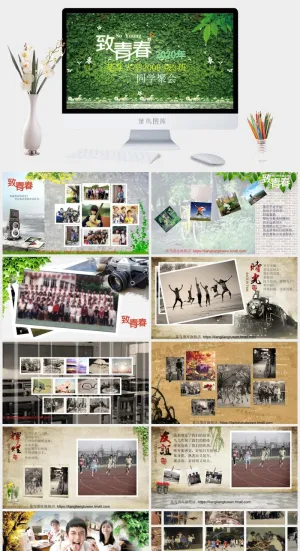 同学聚会青春精美ppt模板 (14)预览图
