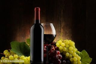 精美葡萄与葡萄酒饮料高清图片