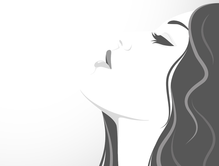 美女手绘插画
