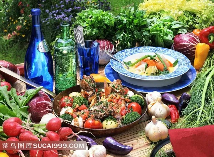 美味蔬菜海鲜素材