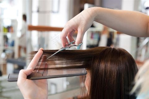 理发剪发造型长发图片