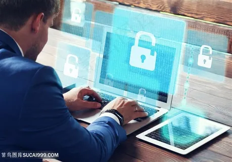 商务人士解密码锁高清图信息科技图片