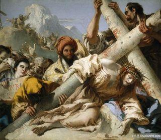 在去加略山的路上摔倒了油画