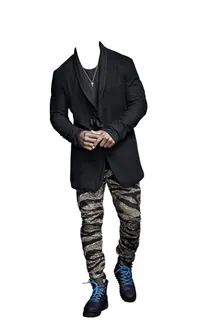 朋克风休闲裤马丁靴全身男士证件照