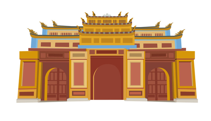 复古中国风国潮古建筑插画手绘高楼古塔AI素材亭子png免抠图