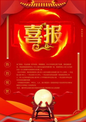 喜报战报海报贺喜光荣榜金榜题名预览图
