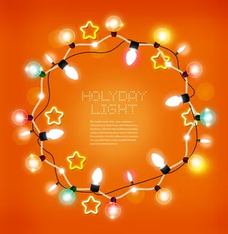 鲜明线光灯泡橙色图片