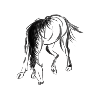 中国风水墨骏马