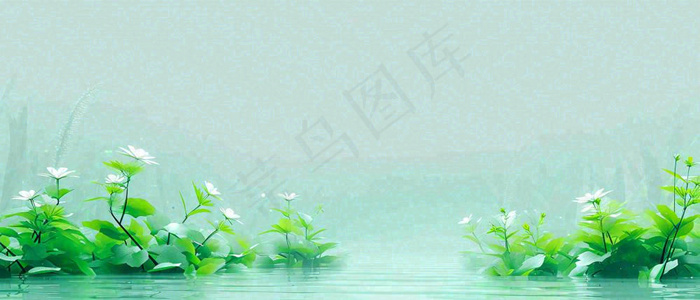 春天河面湖面花草意境古风，春分谷雨(1680x720)