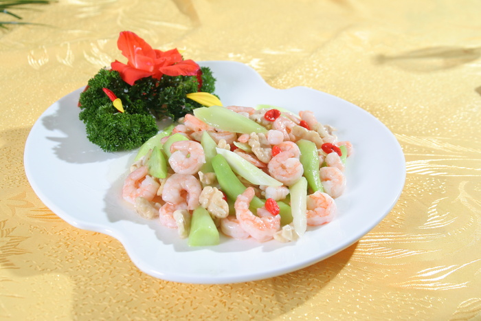 44兰度桃仁炒虾球 (2)-民安宾馆