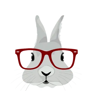 兔子戴眼镜卡通