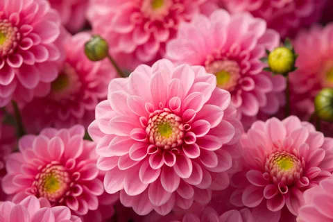 粉红菊花特写摄影图