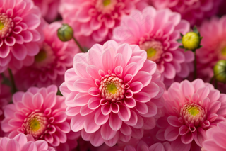 粉红菊花特写摄影图