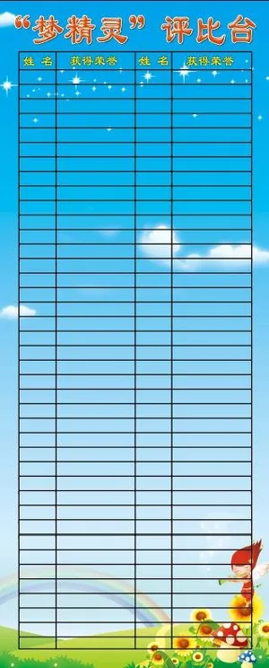 学校评比展板