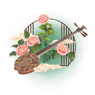 古风乐器培训免抠素材