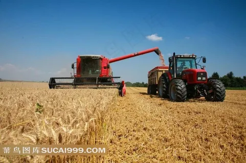 麦田收割机高清图片
