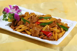 野山菌炒牛柳24元