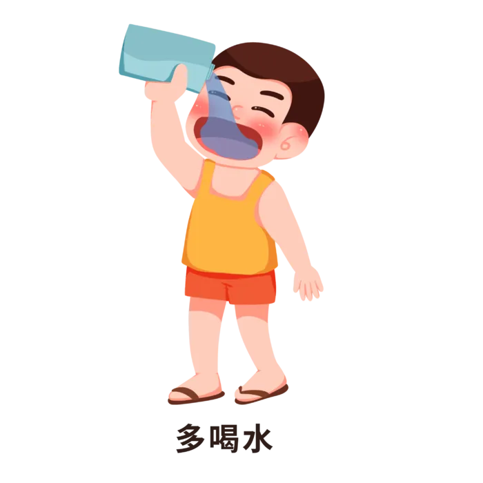 可爱夏季预防中暑科普医疗插画