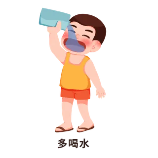 可爱夏季预防中暑科普医疗插画