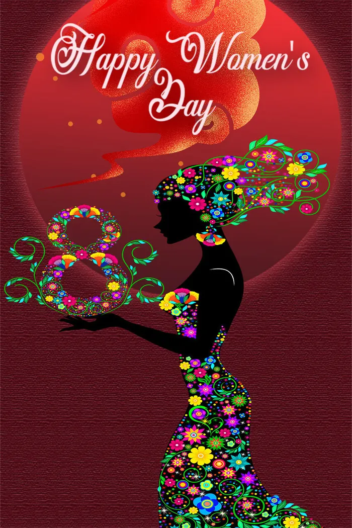 三八妇女节女神节psd背景psd模版下载