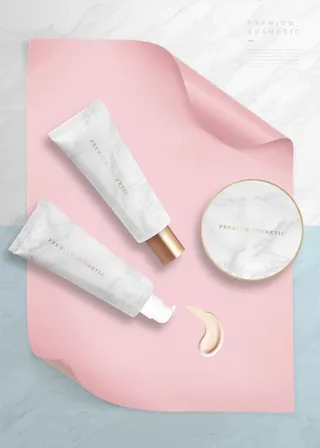 电商广告系美化妆品粉色海报