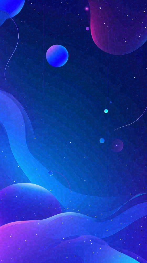 蓝紫色渐变星空科幻简约背景(816x1456)
