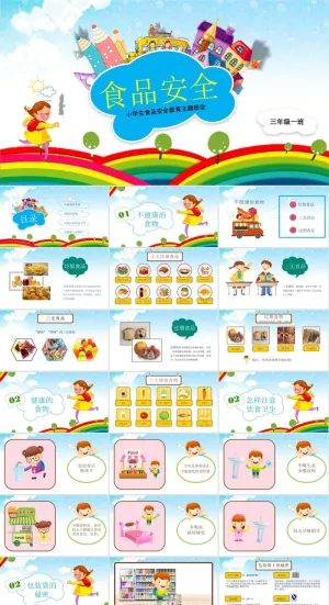 食品安全健康PPT模板ppt模版预览图