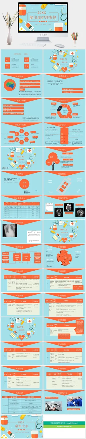 疾病脑出血PPT模板
