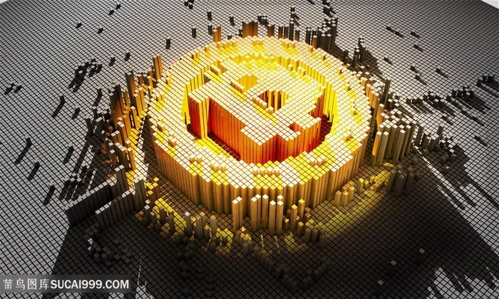 比特币3d立体图片素材