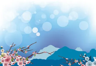 欢迎春天到花开风景