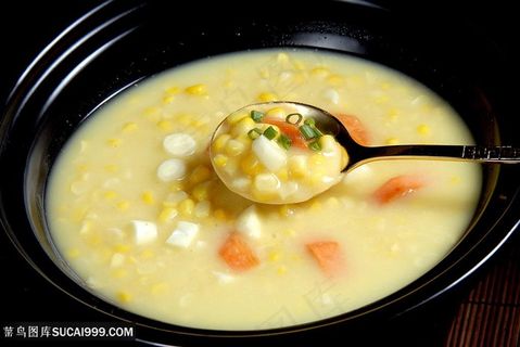 鸡汤玉米烩的美食图片
