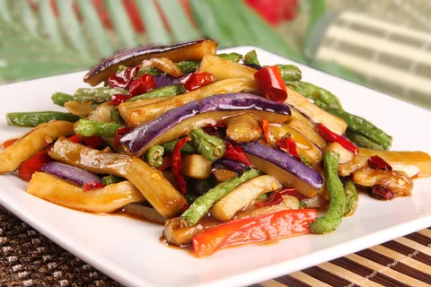 豆角烧茄子15元 豆角烧茄子15元