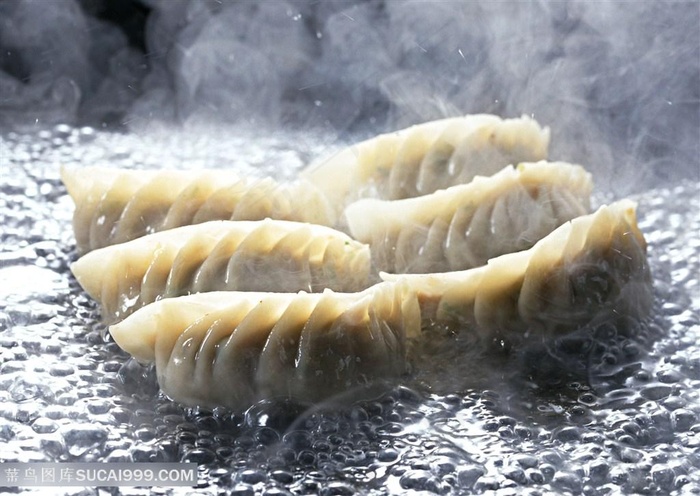煎锅煎饺高清素材