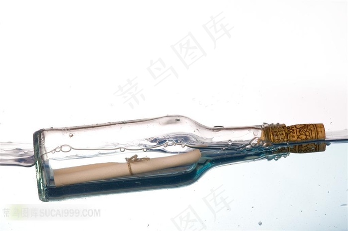 高清漂流瓶素材