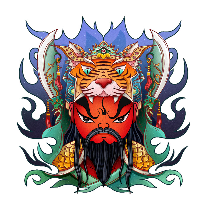 PNG免扣2022虎年新年春节元旦卡通老虎形象图片插画PSD设计素材