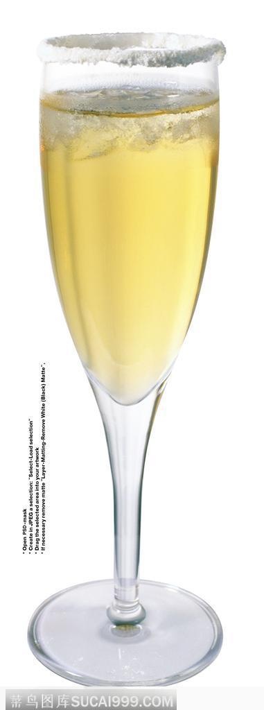 饮料特写-高脚杯中的酒