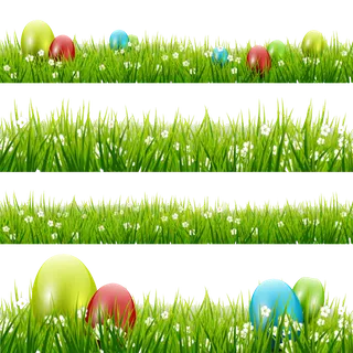 免扣元素复活节兔子边框彩蛋不同草地