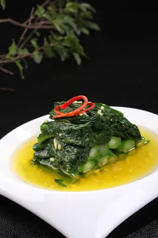 捞汁菜心 (2)