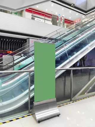 商场室内电梯场景海报样机