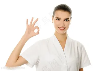 女性服务人员手势
