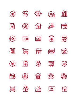 彩色icon手机线性小图标UI素材AI矢量图psd设计源文件app菜单分类