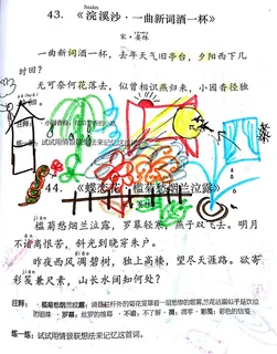 宋代古诗《浣溪沙.一曲新词酒一杯》-,超级记忆思维导图 宋代古诗《浣溪沙.一曲新词酒一杯》-,超级记忆思维导图